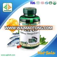 GMP Certified Omega 3 Fish Oil Softgel 1000mg Oem in bulk or Private label